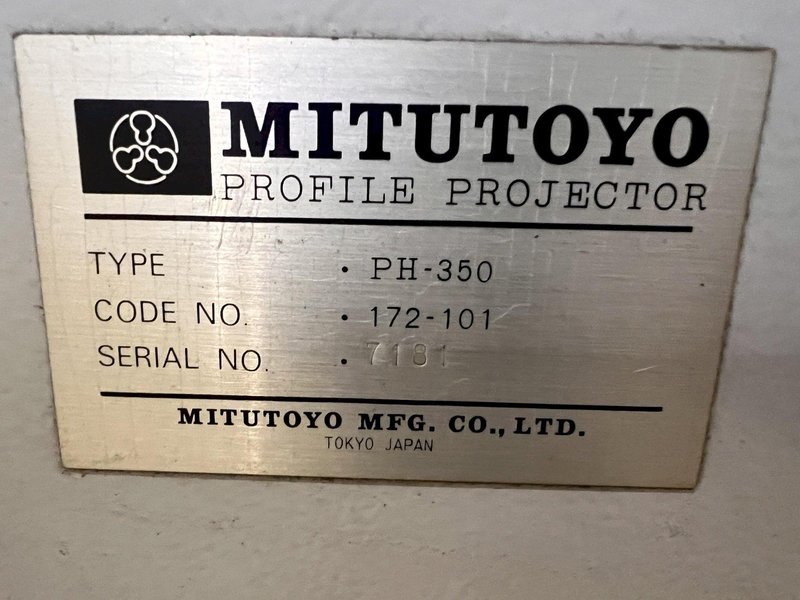 13&quot; MITUTOYO MODEL #PH-350 INSPECTION OPTICAL COMPARATOR: STOCK #22772