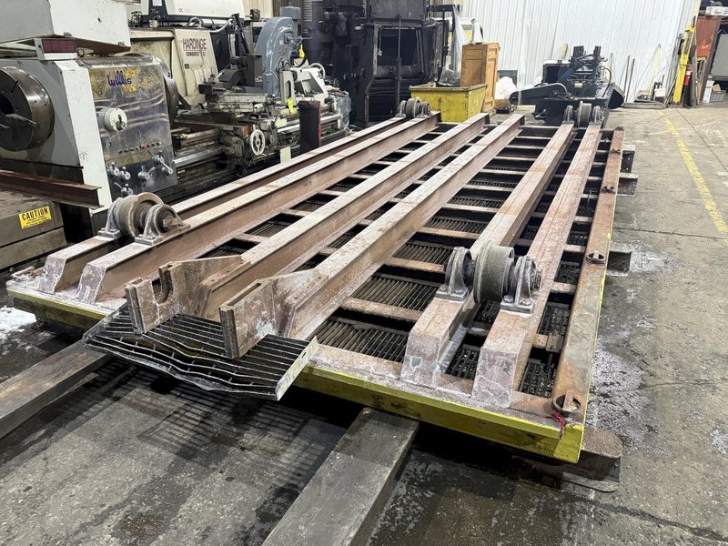 10' X 20' HEAVY DUTY STEEL TRANSFER PULL CART / RAIL CAR: YOBRO #24623