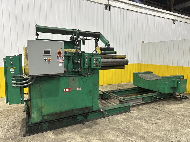 20,000 LB X 50&quot; ROWE MOTORIZED COIL REEL UNCOILER WITH COIL CAR: STOCK #20486