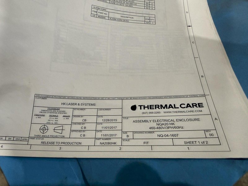 THERMAL CARE MODEL #NQA20 CHILLER: YOBRO #25374