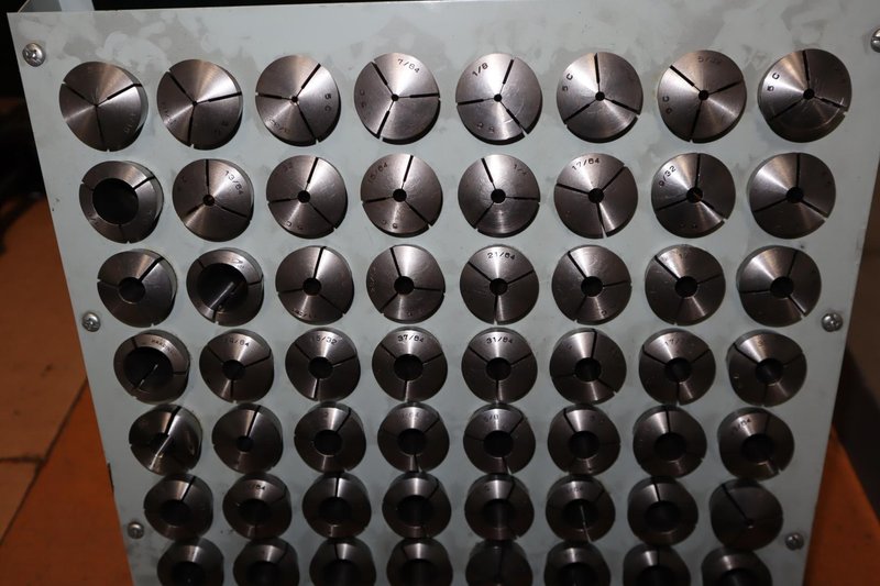 5C Collets in Metal Divider Rack- Auction Item