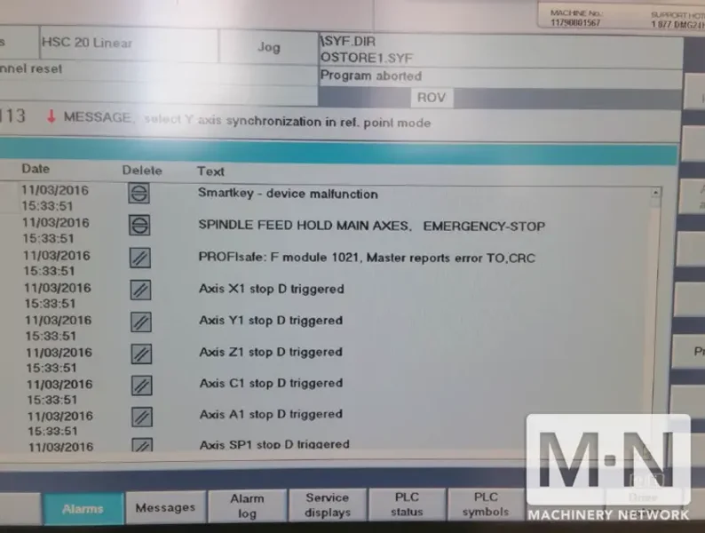 DMG HSC 20 Linear CNC 5-Axis Vertical Machining Center, 2009