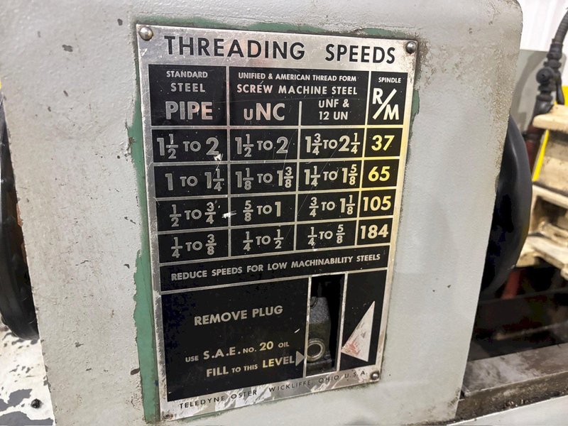 2" OSTER MODEL #702 PIPE THREADER WITH RIDGID HEADS: YOBRO #24575