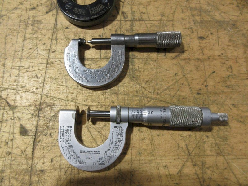 Micrometer Set 1" - 6", Various Brands in Set, with Wooden Case- Auction Item