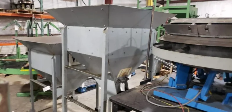 36" x 36" x 49" deep overhead hopper