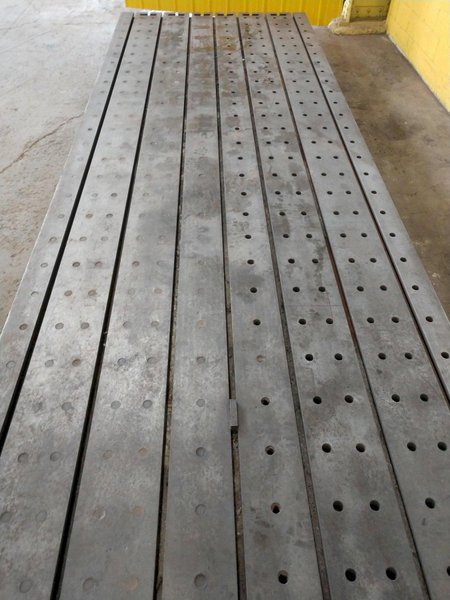 6.5' (80") x 22' (264")  T SLOTTED FLOOR PLATE PLANER TABLE: STOCK #13637