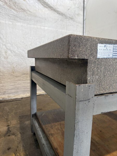 48" X 36" X 8" GRANITE SURFACE PLATE W/ STAND. STOCK # 0112626.