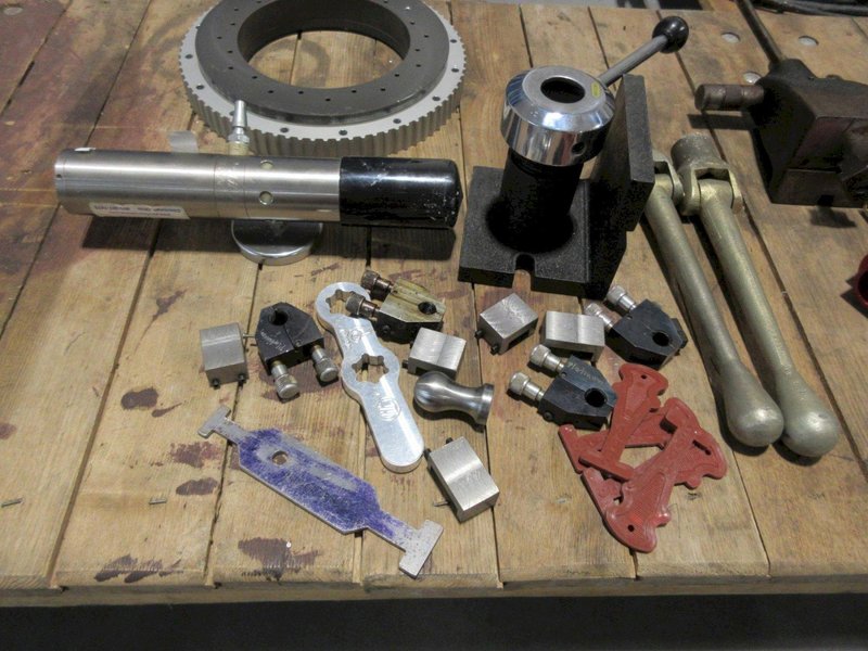Machine Accessories Assorted, 5C Collet Fixture, Small Tail Stock, Vise and Quill Stops, Kurt Vise Handles and Other- Auction Item