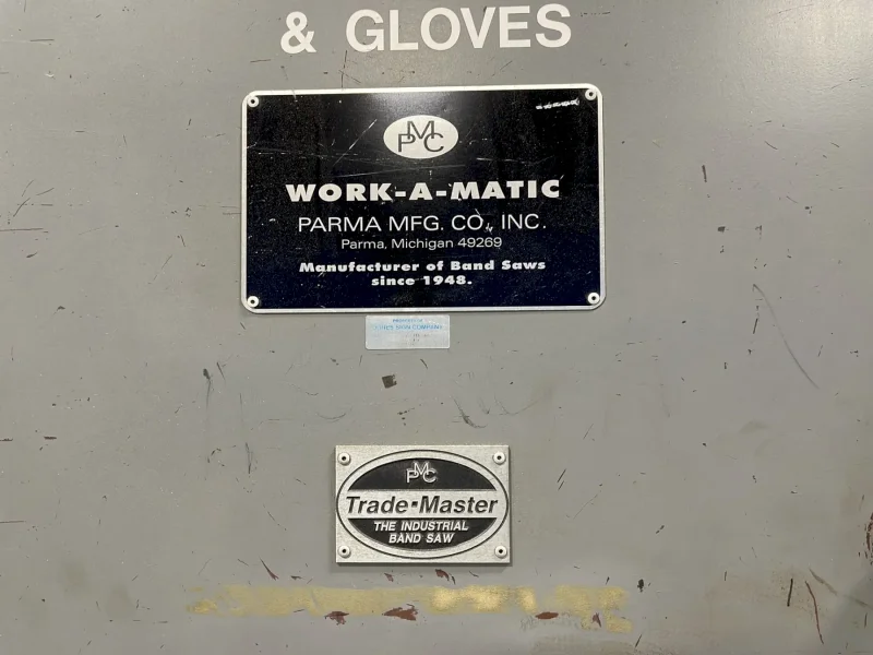 PARMA MFG CO, INC 19.5”X6” WORK-A-MATIC VERTICAL BAND SAW