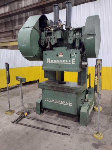 80 TON ROUSSELLE MODEL #8B-48 GAP FRAME PUNCH STAMPING PRESS, 6" STROKE: STOCK #20727