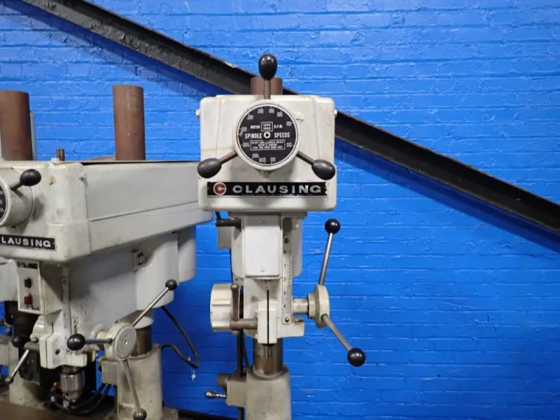 CLAUSING 14" 4 HEAD DRILL PRESS STATION  -  1666