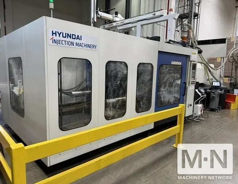 1150 TON 186 OZ HYUNDAI MODEL EDIS-1150DL HYBRID INJECTION MOLDING MACHINE MFG 2014 (4) AVAILABLE
