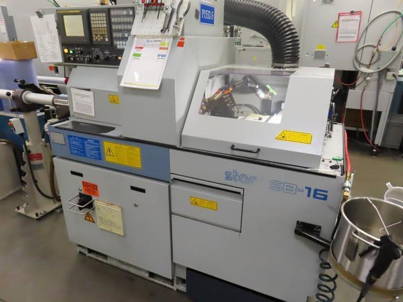 Star SB-16 Type C CNC Swiss Type Automatic Screw Machine, Fanuc 18i-TB, Mist Collector, High Pressure Coolant and MORE!- Auction Item