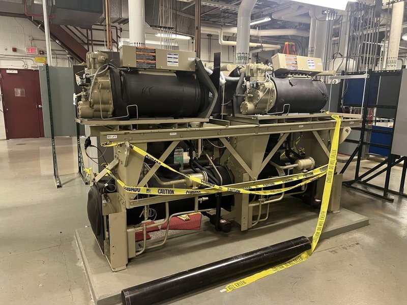 160 Ton Trane RTUD High Efficiency Rotary Indoor Chiller, 2022