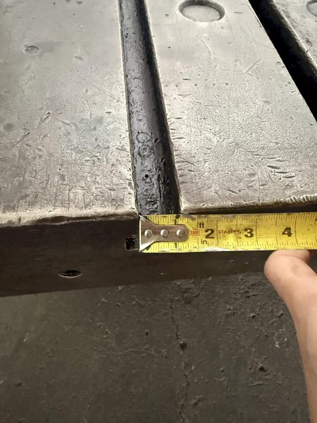 74" X 50" X 6" T-SLOT BOLSTER PLATE. STOCK #0113426