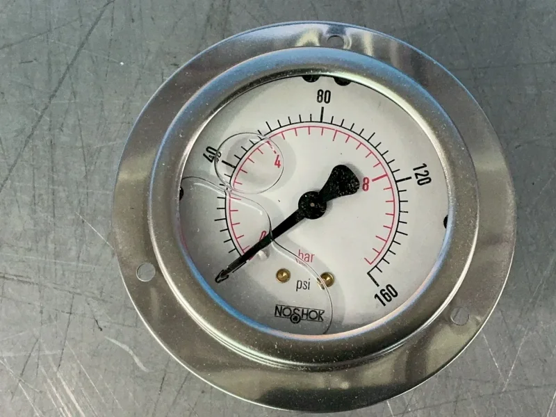 NOSHOK 0-160PSI PRESSURE GAUGES  -  25-911-160-PSI/BAR-SSFF-SL