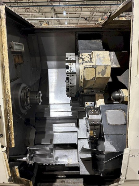 2002 OKUMA IMPACT LU-15 TWIN TURRET CNC LATHE USED