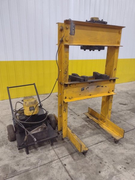 50 TON ENERPAC HYDRAULIC H-FRAME PRESS: STOCK #22364