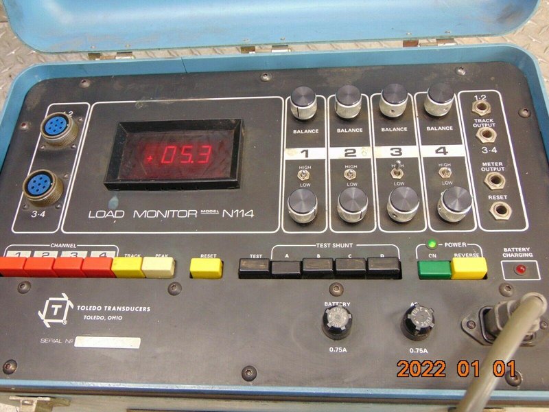 100 TON TOLEDO TRANSDUCERS LOAD TONNAGE METER &amp; MONITOR: STOCK #16453