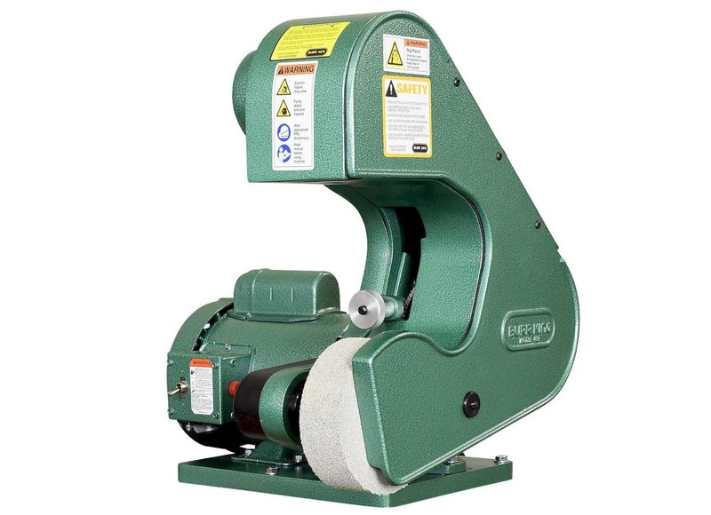 1 - NEW BURR KING 2 X 48 THREE WHEEL BELT GRINDER, MODEL #: 482