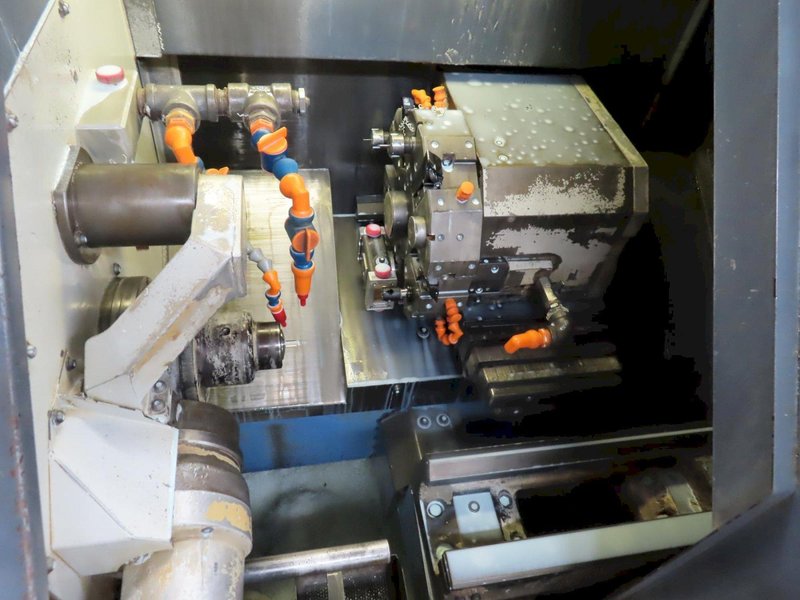 Mazak Quick Turn 10 CNC Turning Center with Mazatrol T-Plus CNC Control, 12 Tools, Tool Eye, Tailstock, Conveyor- Auction Item