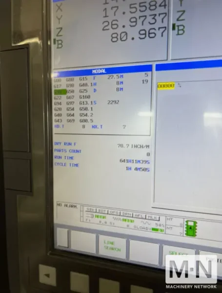 Doosan NHP-5000 4-Axis CNC Horizontal Machining Center, 2019 - Low Hours!