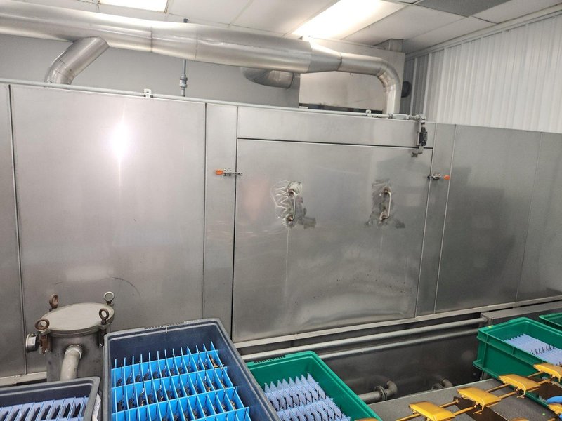 Accutherm 2-Stage Immersion Heated Wash and Rinse System, 2013 – 705 Gallon Capacity, Stainless Steel, Blow-Off Drying