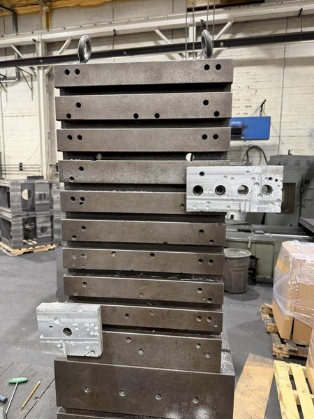 16" WIDE X 30" TALL X 13" DEEP T-SLOTTED ANGLE PLATE SET. STOCK # 0223026
