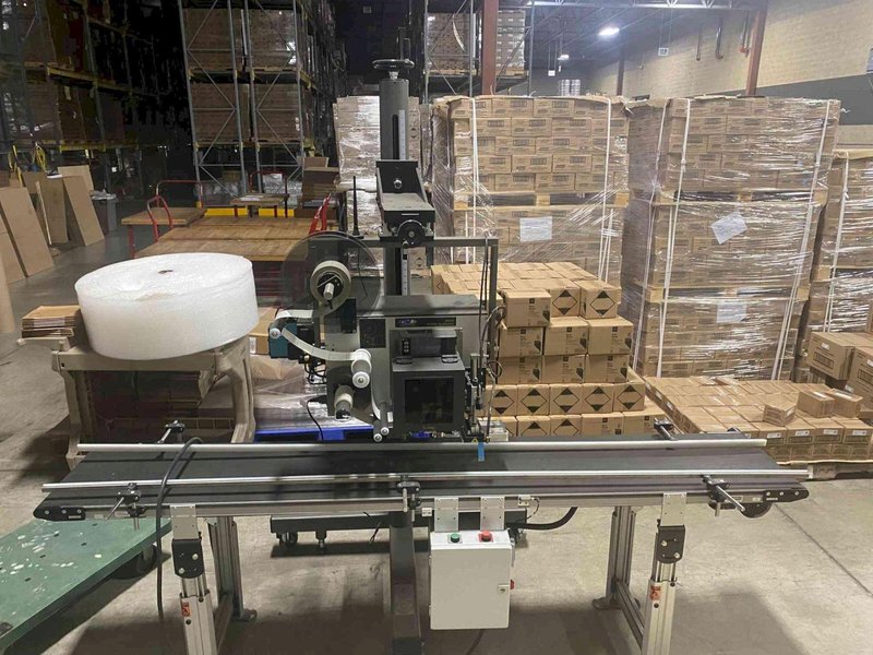 CTM 3600A Labeling System with 16″ x 8′ Conveyor, 2021 – Never Used