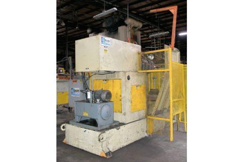 10,000 lbs. x 24&quot; Dallas Motorized Coil Reel with Car and Peeler, Threader and Hold Down Station, Year 1995