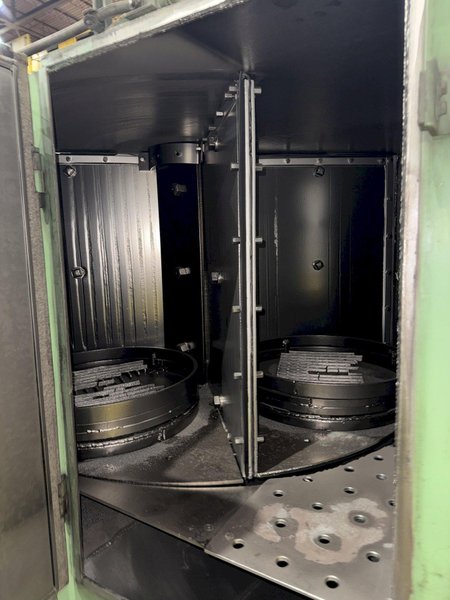 4 STATION X 20 HP -72&quot; X 40&quot; BRONCO SHOT BLAST ROTARY TABLE PART BLASTIN MACHINE: STOCK #23778