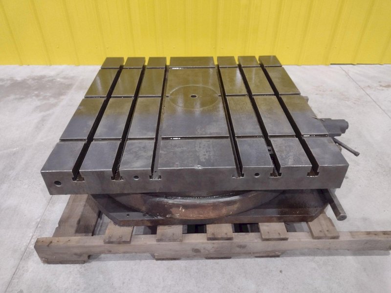 36&quot; X 36&quot; LUCAS T SLOTTED PNEUMATIC AIR LIFT ROTARY TABLE: STOCK 18366