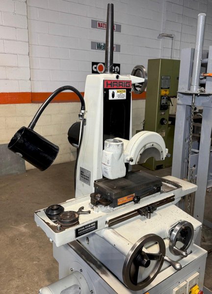 6" x 12" Harig Surface Grinder 612, Hand, Chuck, Dust Collector Base, 1 HP