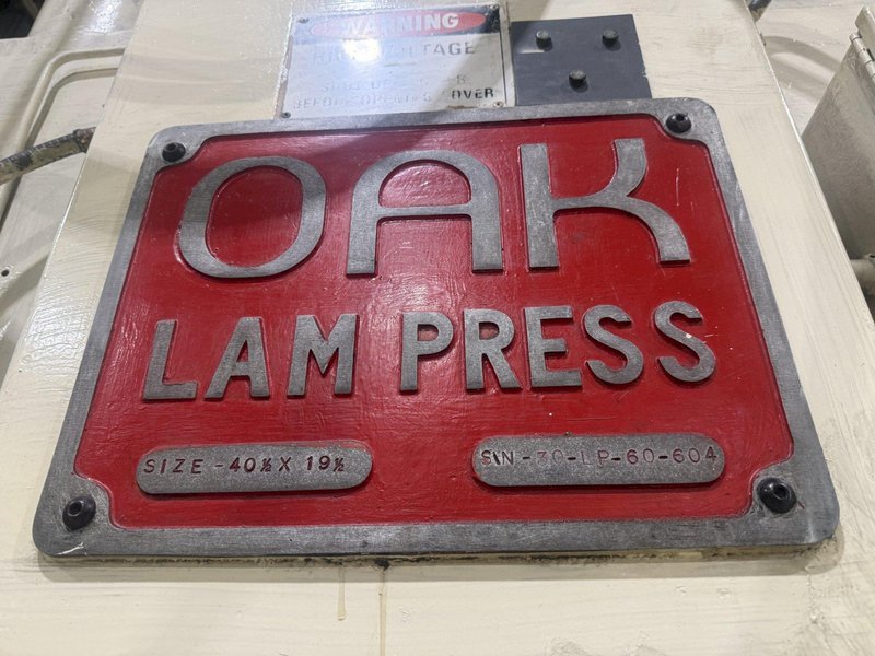 60 TON OAK MODEL #30-LP-60-604 STRAIGHT SIDE PRESS, STROKE 2", 80-240 SPM: YOBRO #26050