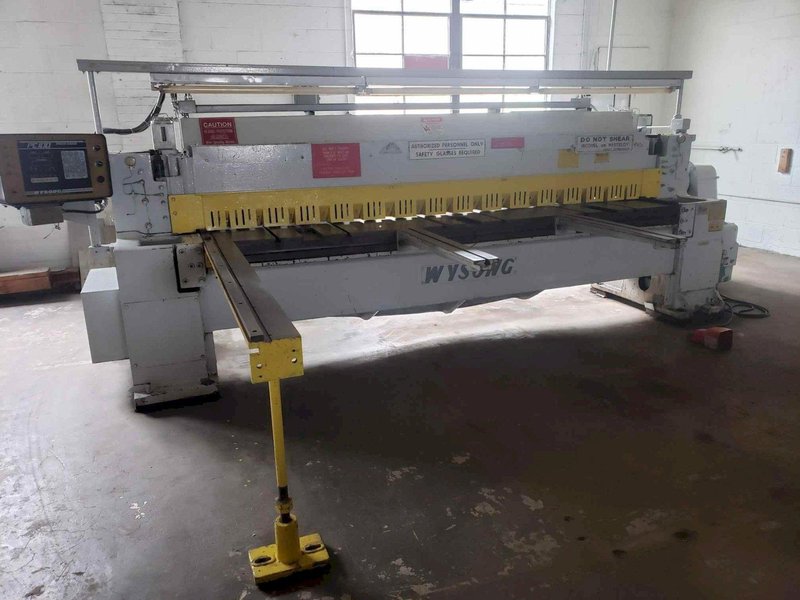 1/4″ x 10′ Wysong 1025 Power Squaring Shear, 1980 – Backgauge, Squaring Arm, PC100 Control