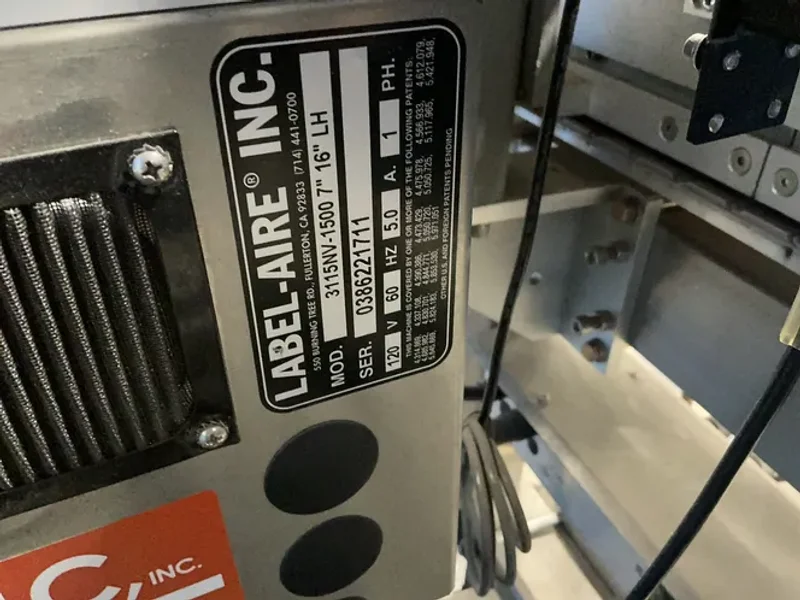Label-aire  Labeler - 3115nv-1500 7” 16” Lh