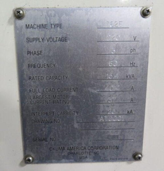 Okuma Crown L1060 762E CNC Turning Center