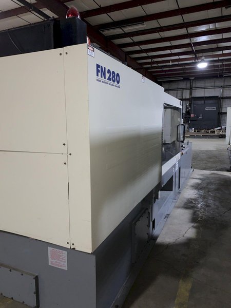 Nissei Used FN280-100A Injection Molding Machine, 309 US Ton; NEW Screw and Barrel; Customizable Shot Size