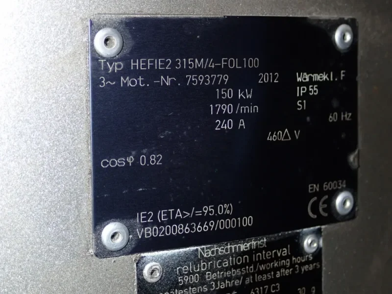 EMOD 150 KW MOTOR  -  HEFIE2 315M/4-FOL100