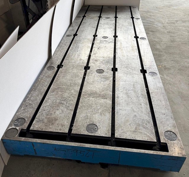 48&quot; x 144&quot; Bay Cast/Level-Tite Surface Plate, 7&quot; Thick, T-Slotted, Nice