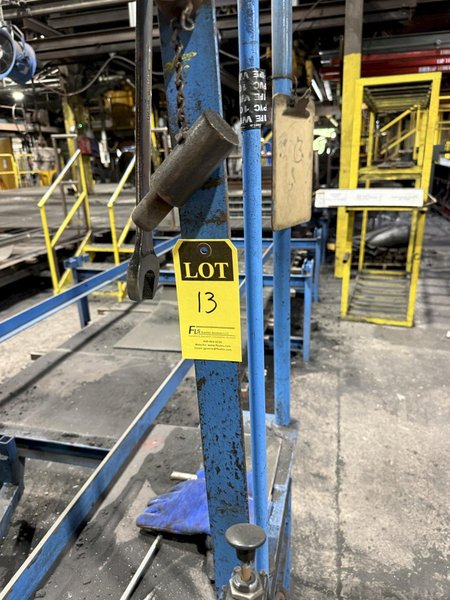 air operated mold pallet line with air dump and air return, carts