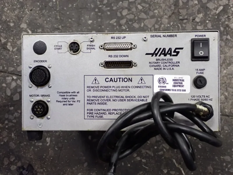 HAAS AUTOMATION INC BRUSHLESS ROTARY CONTROL