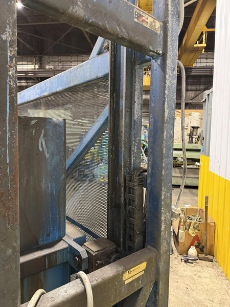 4,000 LBS X 72" X 48" X 72" HIGH ADVANCED LIFTS MODEL #HRDP-6120-4848-M DUMP TILT HOPPER FEEDER: YOBRO #24753