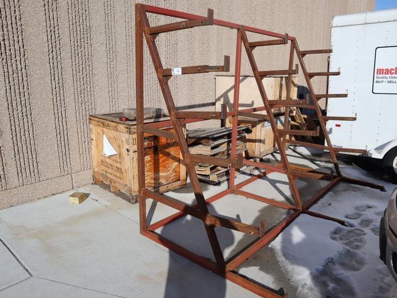 6-Tier Heavy Duty Adjustable Cantilever Material Storage Rack - Shop Made Industrial Grade- Auction Item