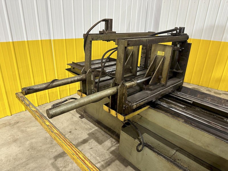 18" X 27" HYDMECH MODEL #S-25A AUTOMATIC HORIZONTAL MITER SAW WITH NESTING &amp; PLC100 CONTROL: STOCK #21001