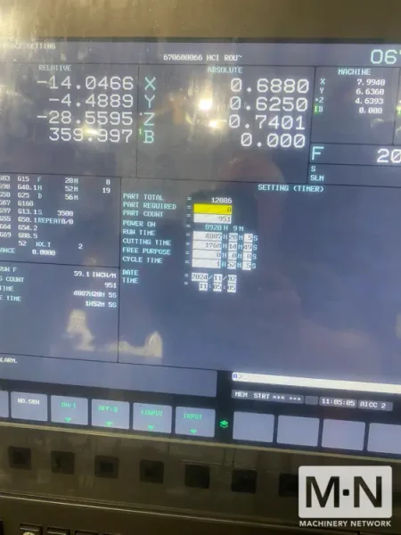 Doosan NHP-4000 CNC Horizontal Machining Center, 2022 - 4th-Axis Ready