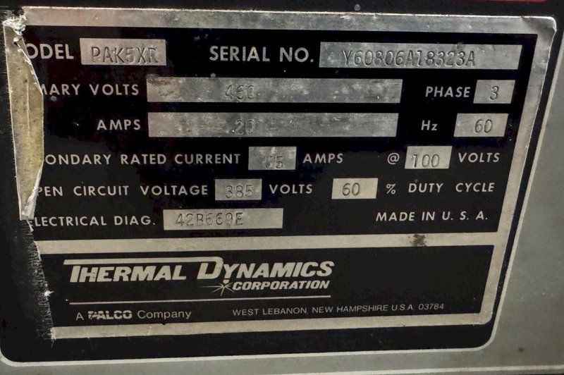 Thermal Dynamics Thermal Arc Plasma Cutting System PAK 5XR