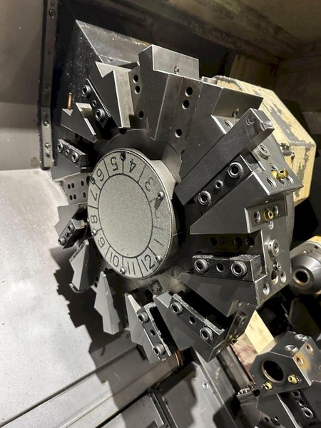 2002 OKUMA IMPACT LU-15 TWIN TURRET CNC LATHE USED