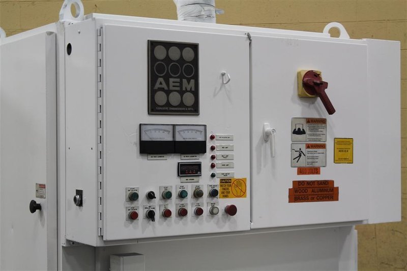 36" AEM BELT GRINDER AND DEBURRING MACHINE: STOCK #70463