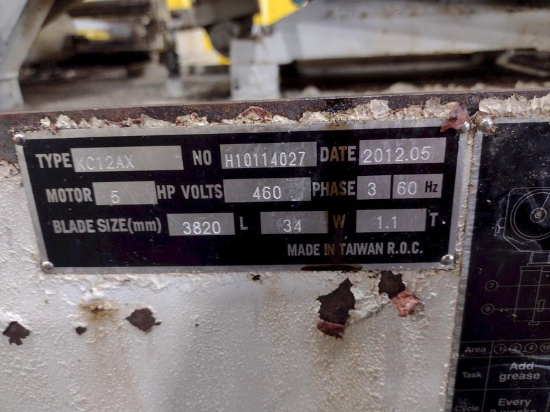 12" x 12" KALAMAZOO MODEL #KC12AX AUTOMATIC HORIZONTAL BANDSAW: STOCK #18790